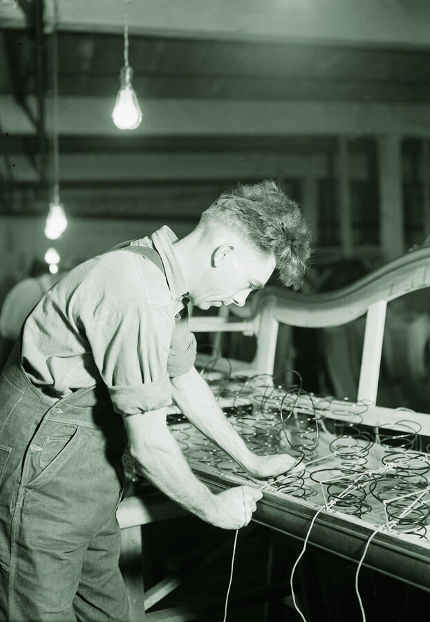 Vintage stoffeerwerk binnenwerk