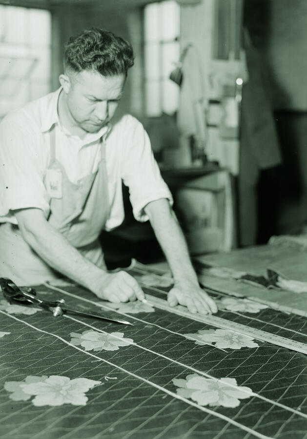 Vintage stoffeerwerk knippen